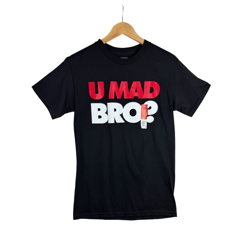 New Horizon NY Men's U Mad Bro? Black T Shirt Size Small